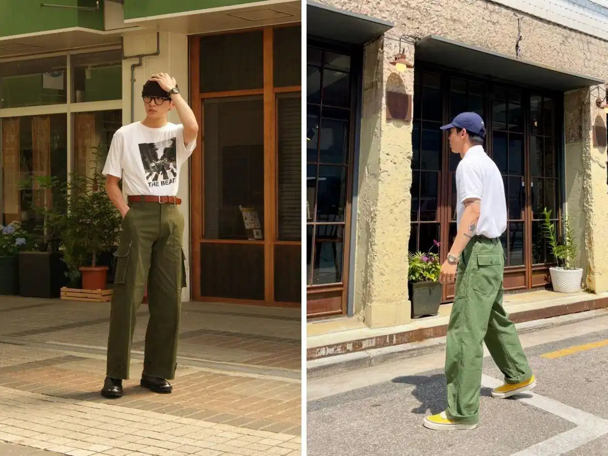 Phối áo polo với quần chinos nam Phối áo polo với quần chinos nam