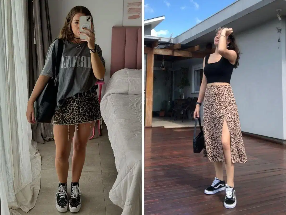 Phối chân váy ngắn với giày Vans nữ Phối chân váy ngắn với giày Vans nữ