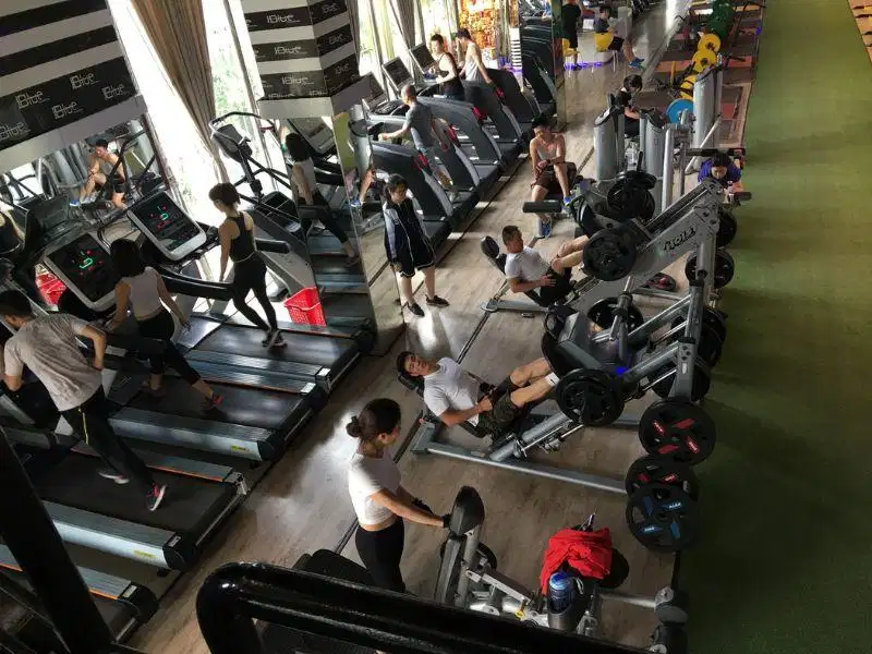 Phòng tập Trung tâm Thể hình BLUEGYM Võ Thị Sáu Không gian rộng rãi tại CLB Thể hình Blue Gym Võ Thị Sáu