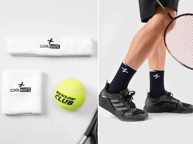 Phụ kiện vớ và băng đô trong bộ sưu tập Nobi Fashion Active Phụ kiện vớ và băng đô hỗ trợ vận động trong phong cách active wear