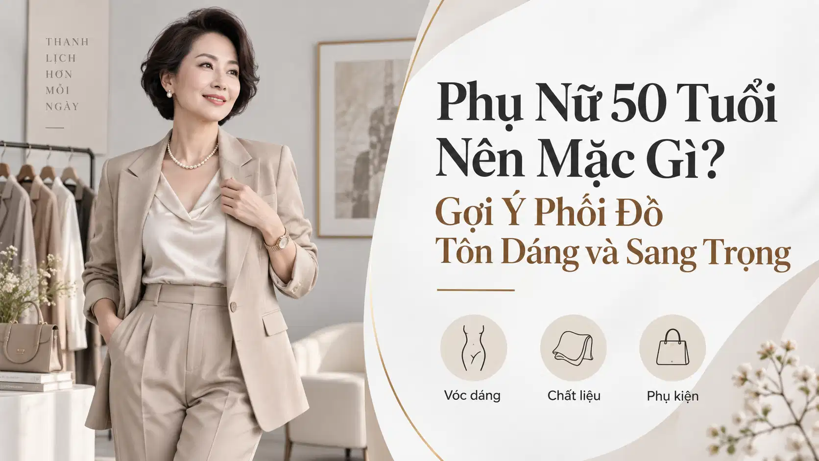 Phụ Nữ 50 Tuổi Nên Mặc Gì? Gợi Ý Phối Đồ Tôn Dáng và Sang Trọng