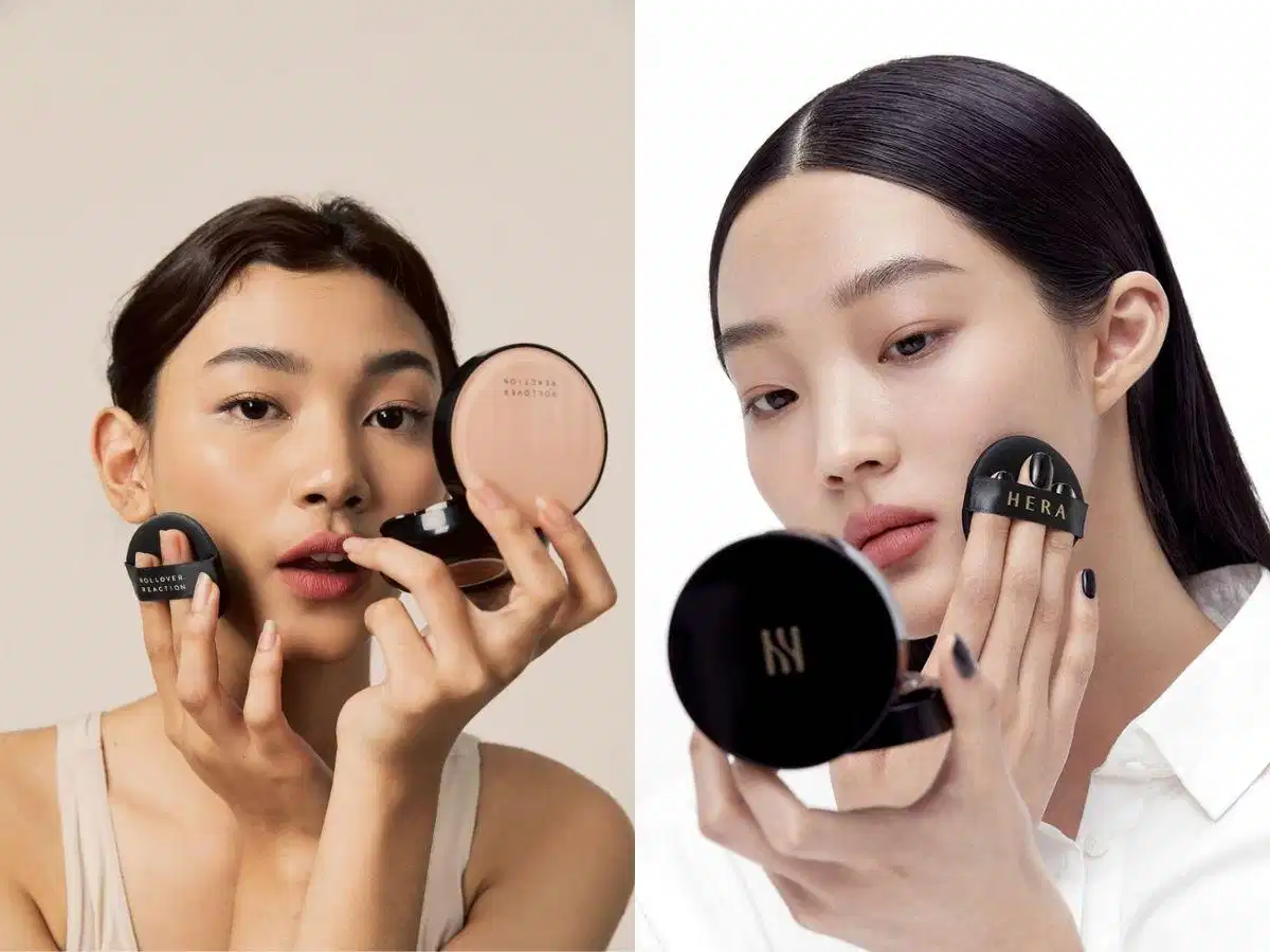 Dặm cushion hoặc phấn chống nắng lên lớp trang điểm Dặm cushion hoặc phấn chống nắng lên lớp trang điểm