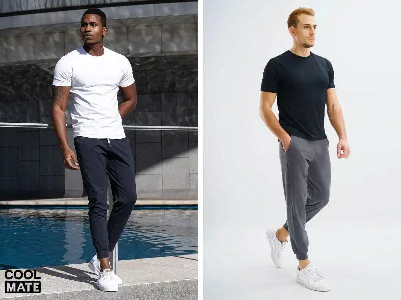 Áo thun thể thao phối cùng quần jogger tập gym