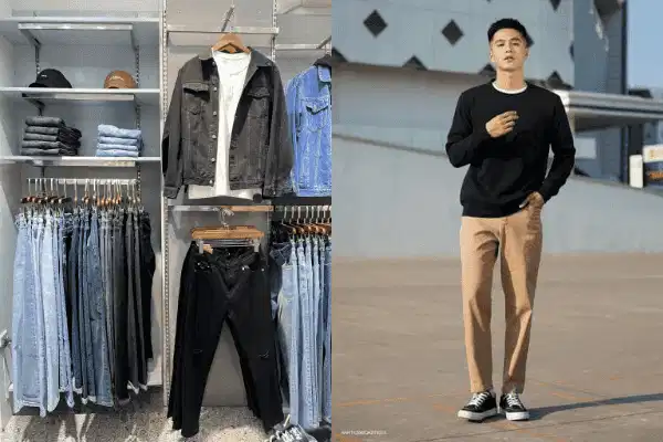 Quần baggy jean 360 Boutique Quần baggy jean 360 Boutique màu xanh chàm cổ điển