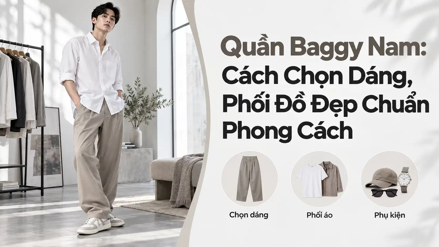 Quần Baggy Nam: Cách Chọn Dáng, Phối Đồ Đẹp Chuẩn Phong Cách