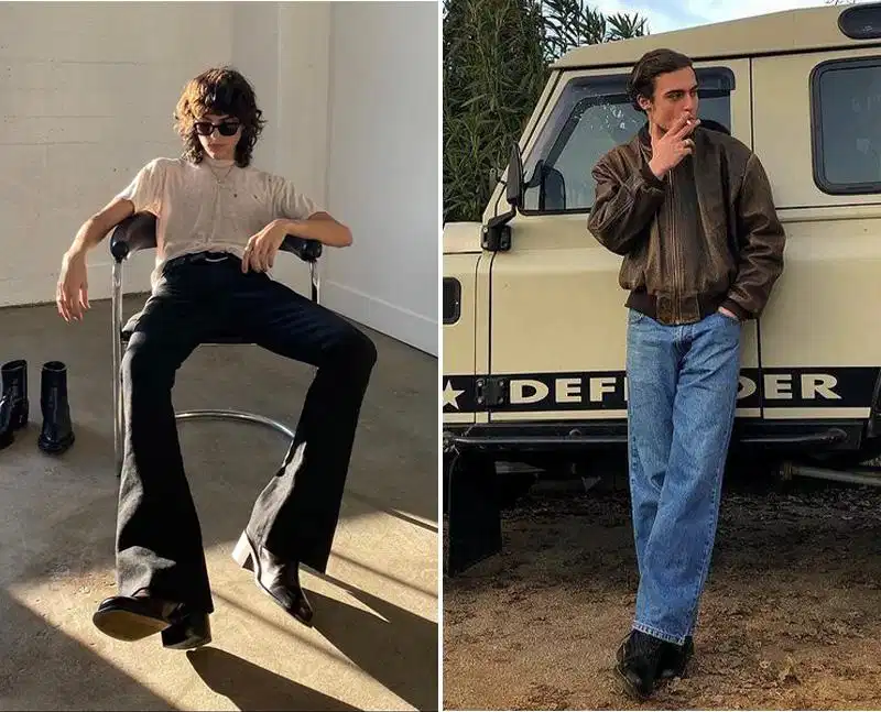 Quần bootcut và jean thẳng Quần bootcut và jean thẳng
