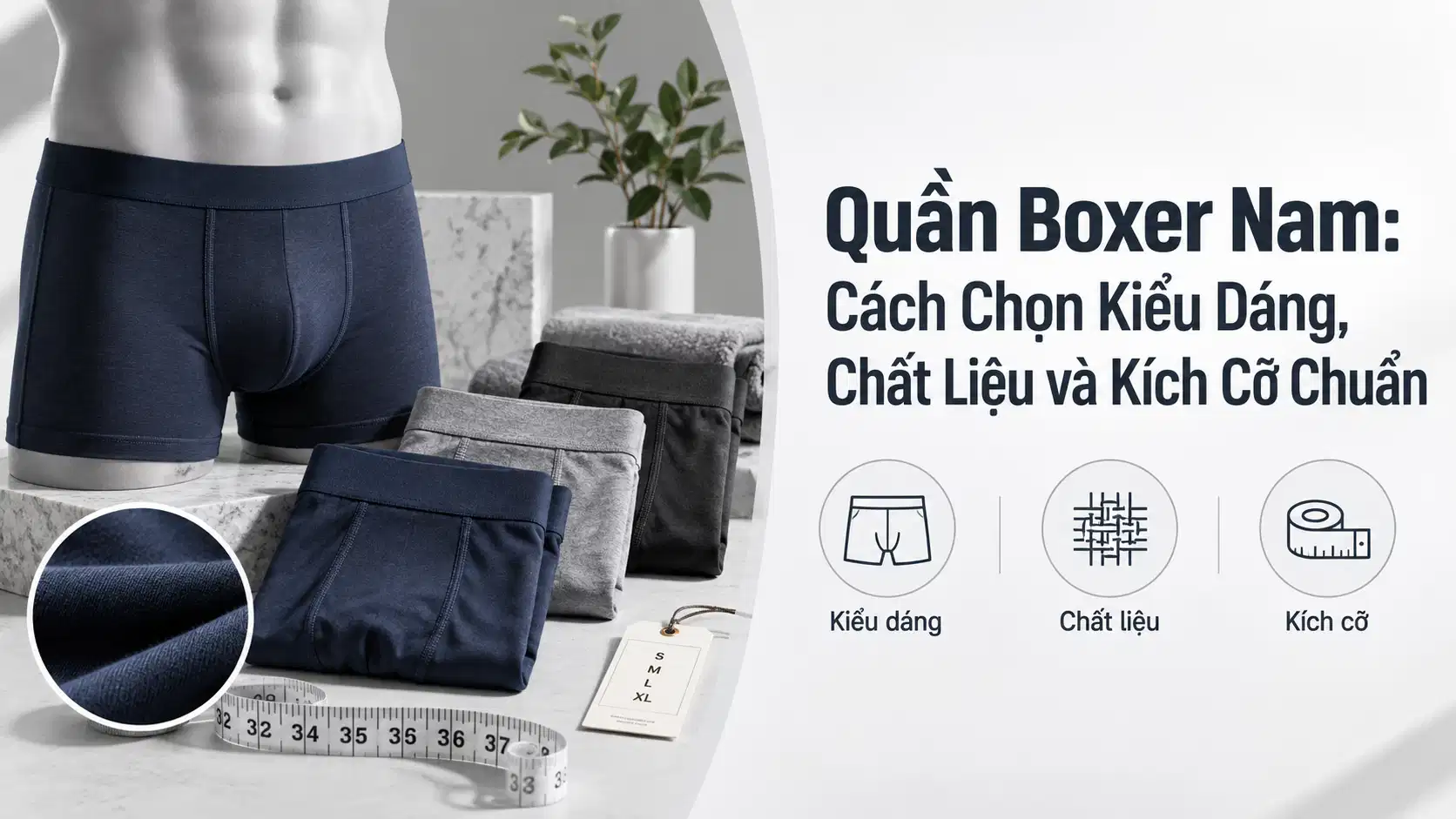 Quần Boxer Nam: Cách Chọn Kiểu Dáng, Chất Liệu và Kích Cỡ Chuẩn