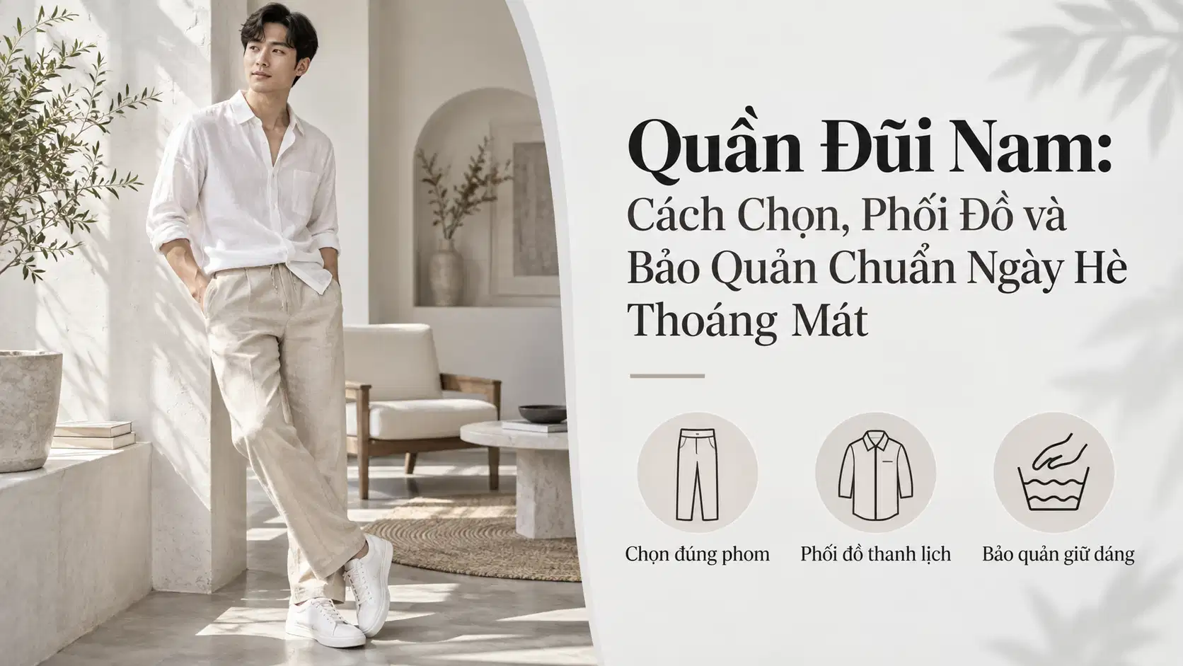 Quần Đũi Nam: Cách Chọn, Phối Đồ và Bảo Quản Chuẩn Ngày Hè Thoáng Mát