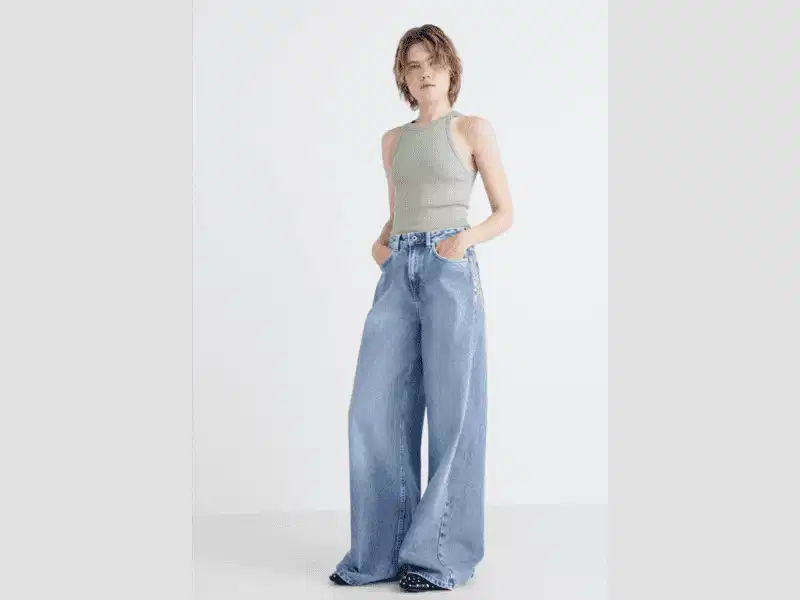 Quần jean ống rộng Quần jean ống rộng