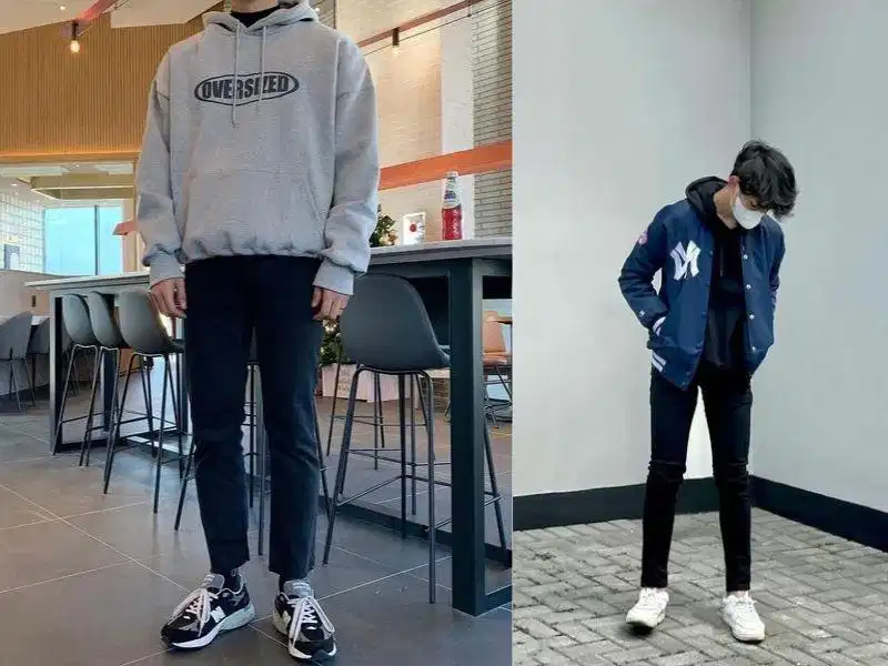 Quần jean slim fit mix áo hoodie Quần jean slim fit mix áo hoodie