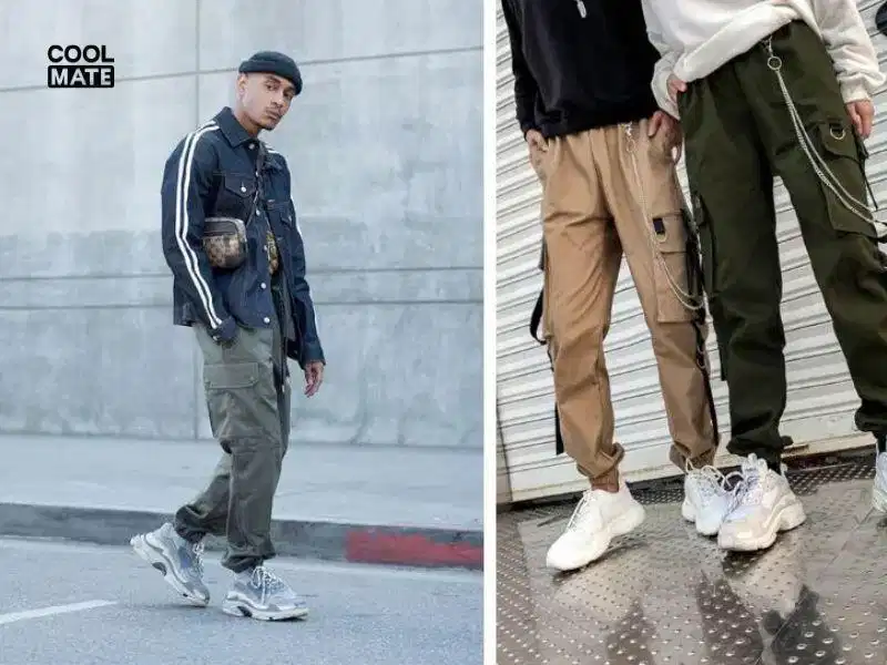 Quần jogger phối với giày Balenciaga Quần jogger phối với giày Balenciaga