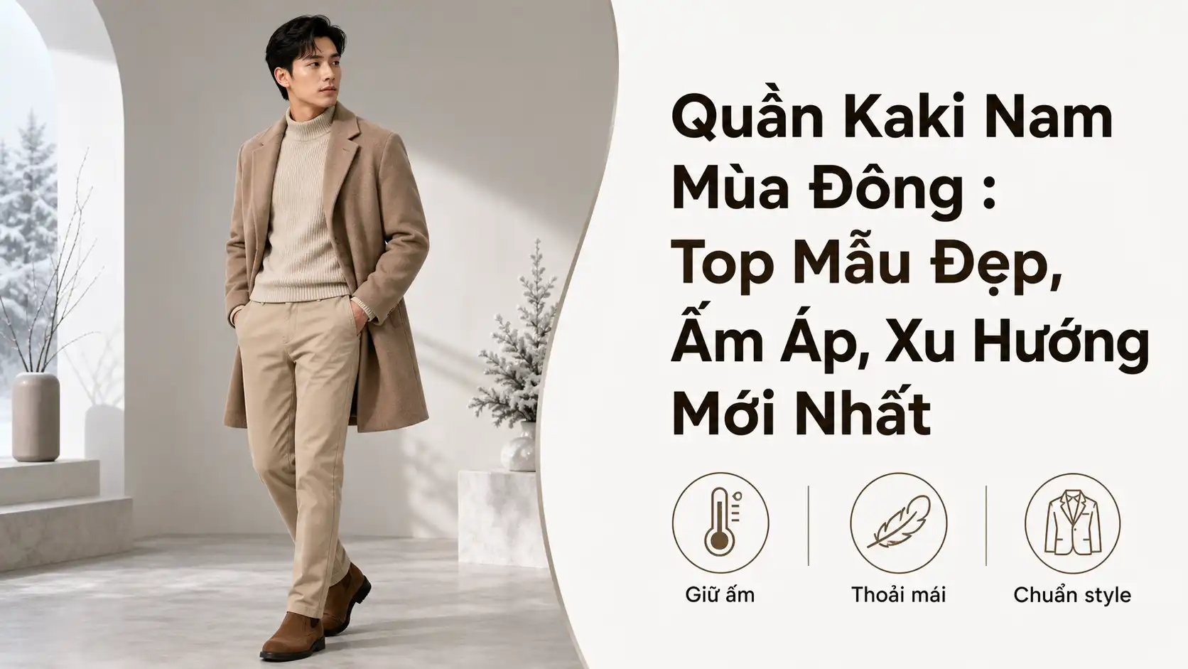 Quần Kaki Nam Mùa Đông: Mẫu Đẹp, Ấm Áp & Xu Hướng Mới