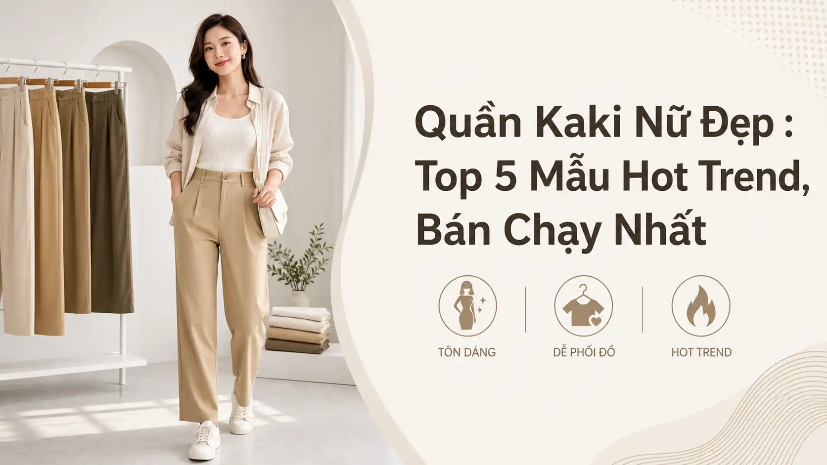 Quần Kaki Nữ Đẹp: Top 5 Mẫu Hot Trend Bán Chạy Nhất