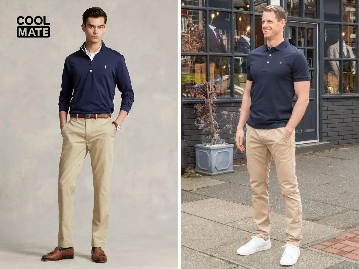 Quần kaki phối áo polo Quần kaki phối áo polo lịch sự