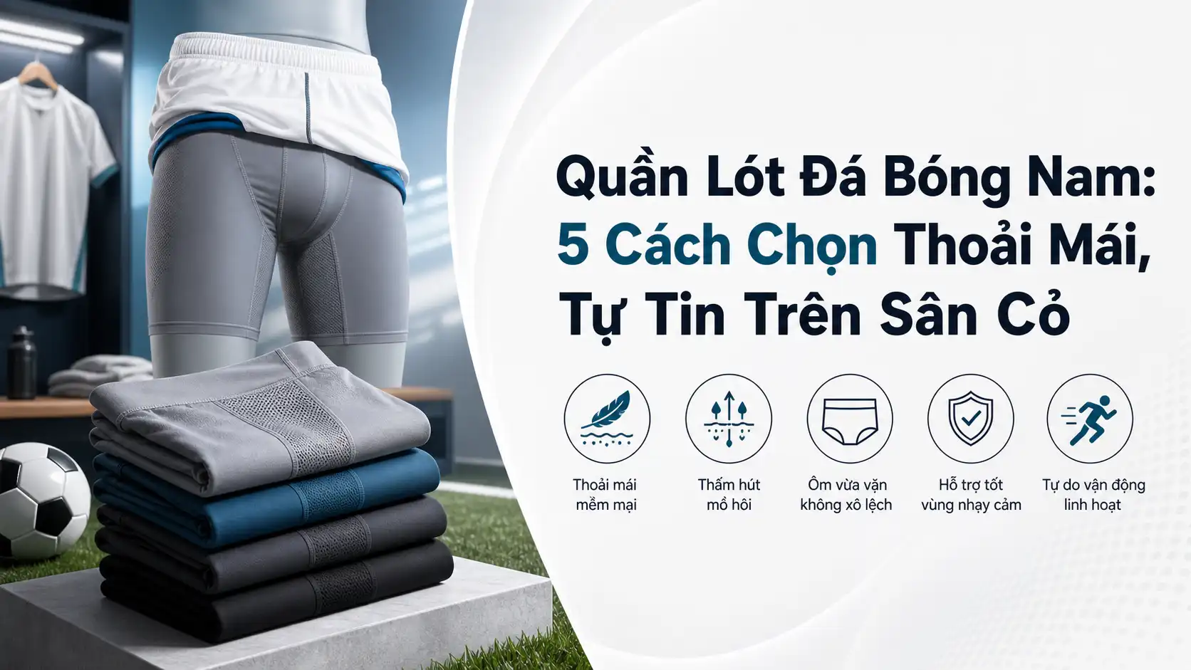 Quần Lót Đá Bóng Nam: Cách Chọn Thoải Mái, Tự Tin Sân Cỏ