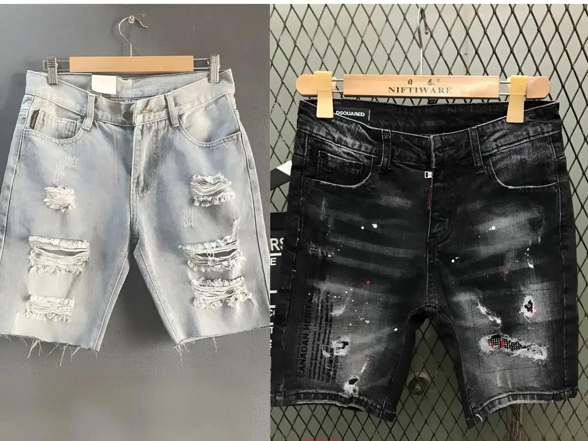Quần ngố denim rách cá tính Quần ngố denim rách cá tính