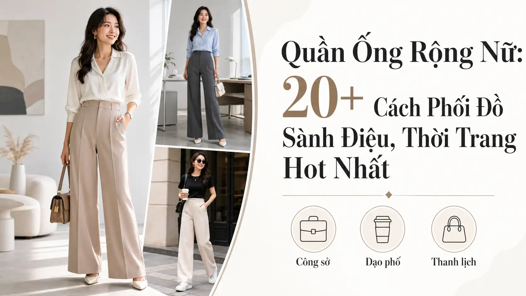 Quần Ống Rộng Nữ: Cách Phối Đồ Sành Điệu & Thời Trang