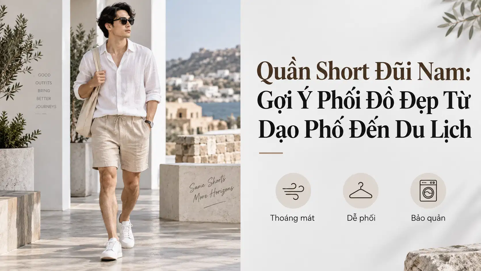 Quần Short Đũi Nam: Gợi Ý Phối Đồ Đẹp Từ Dạo Phố Đến Du Lịch
