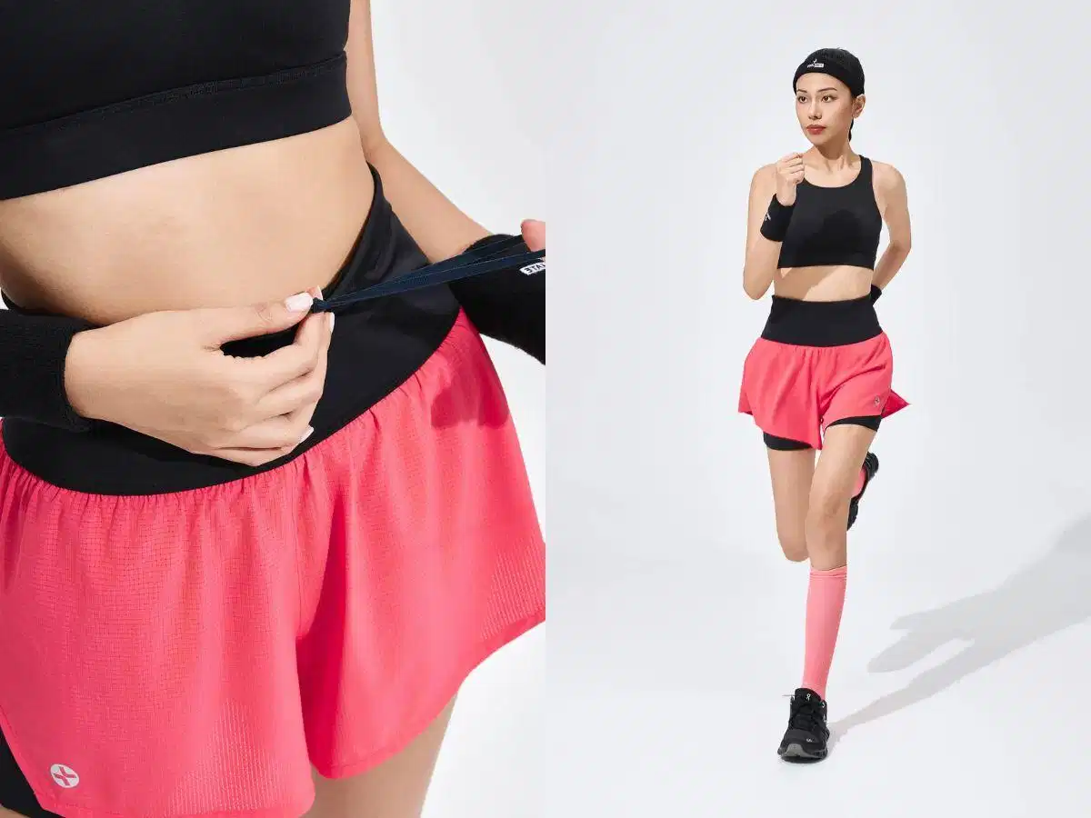 Quần shorts nữ chạy bộ hai lớp Race Shorts Quần shorts nữ chạy bộ hai lớp Race Shorts