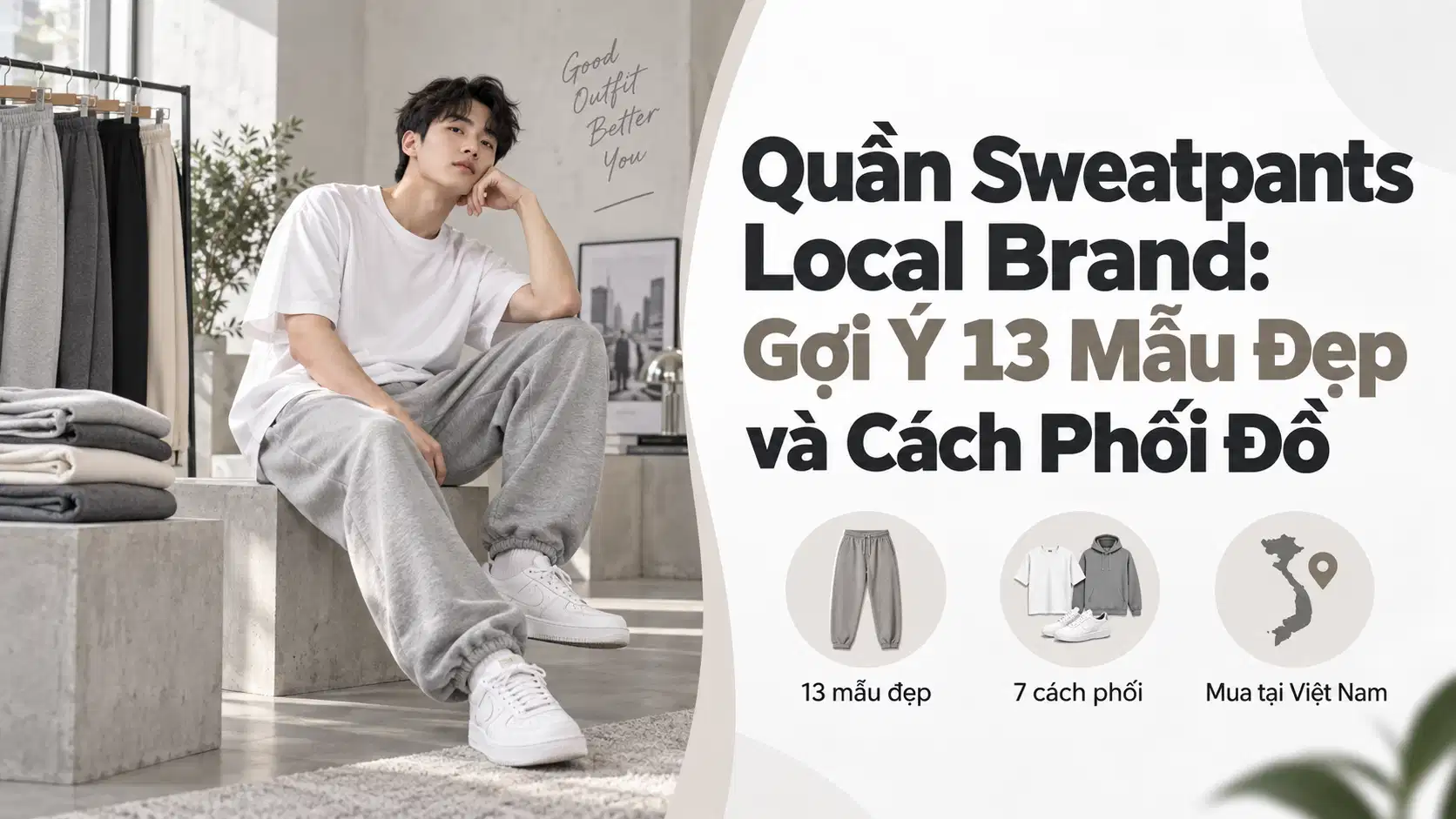 Quần Sweatpants Local Brand: Gợi Ý 13 Mẫu Đẹp và Cách Phối Đồ