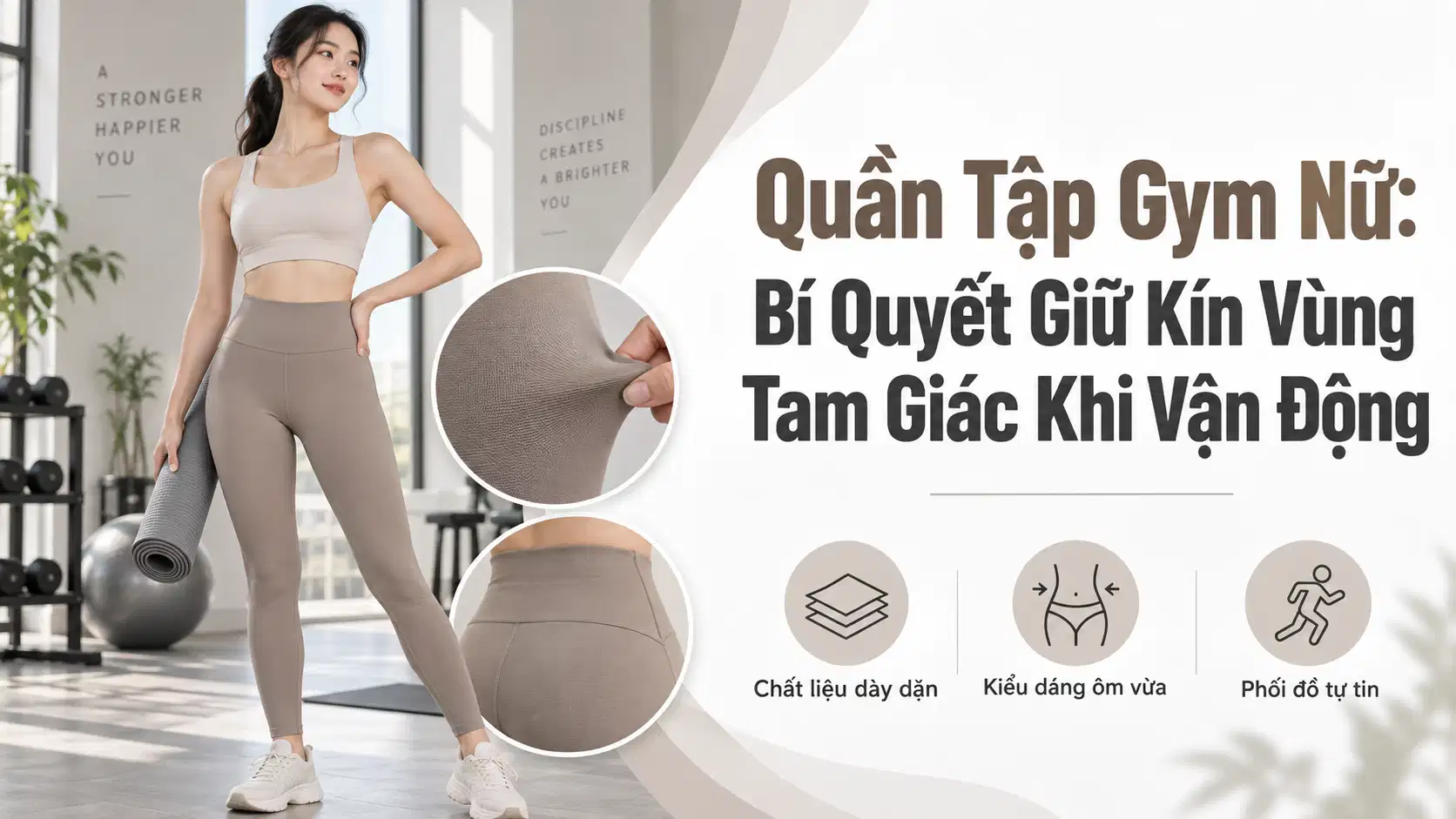 Quần Tập Gym Nữ: Bí Quyết Giữ Kín Vùng Tam Giác Khi Vận Động
