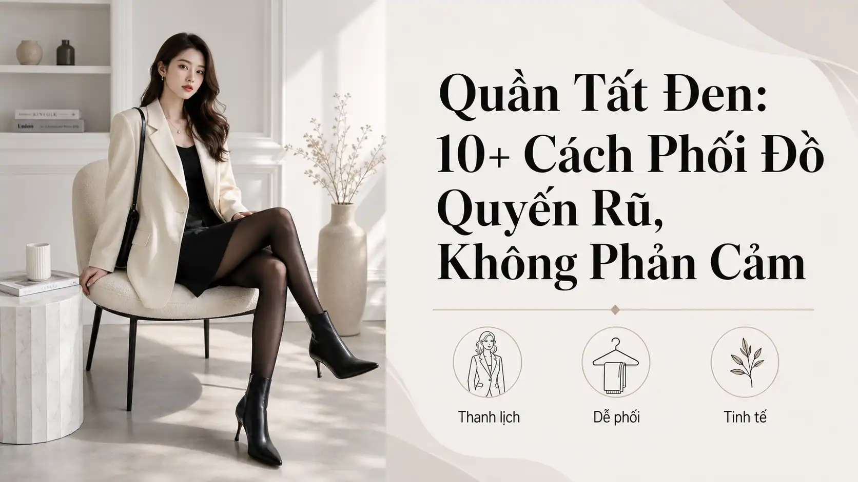 Quần Tất Đen: Cách Phối Đồ Quyến Rũ Mà Không Phản Cảm