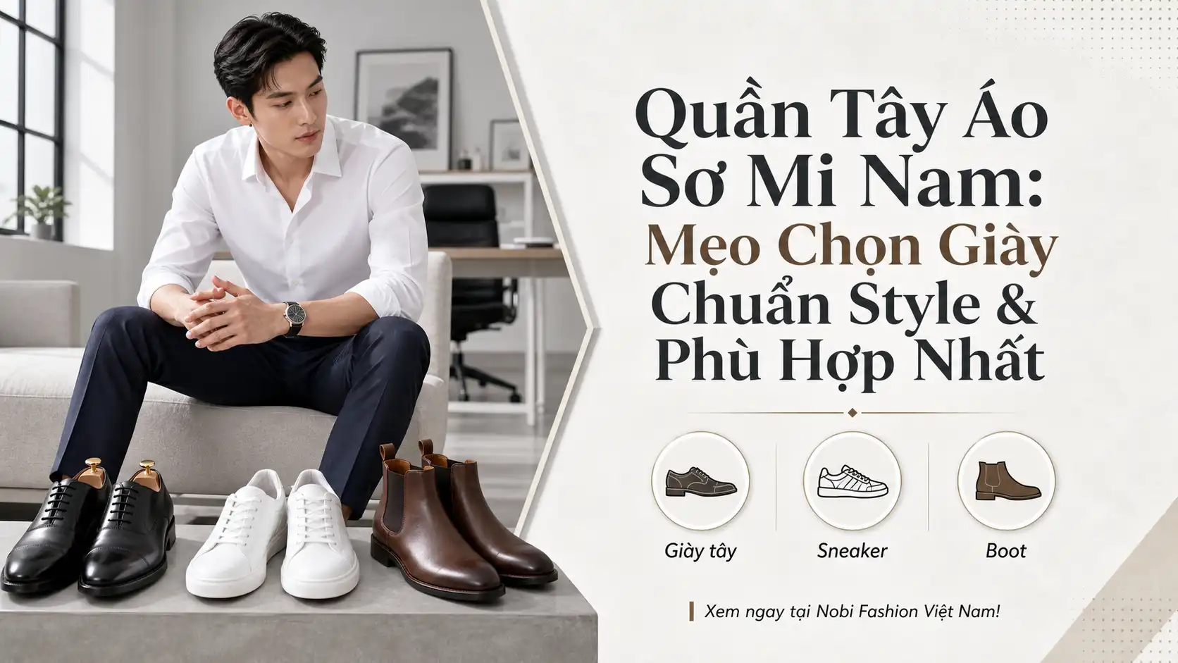 Mặc Quần Tây Áo Sơ Mi Nam Nên Đi Giày Gì Cho Chuẩn?