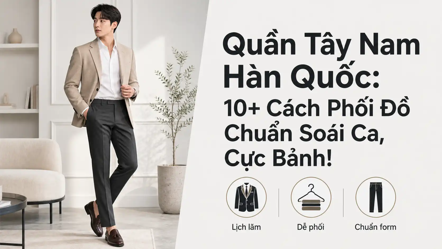 Quần Tây Nam Hàn Quốc: Cách Phối Đồ Chuẩn Soái Ca, Cực Bảnh