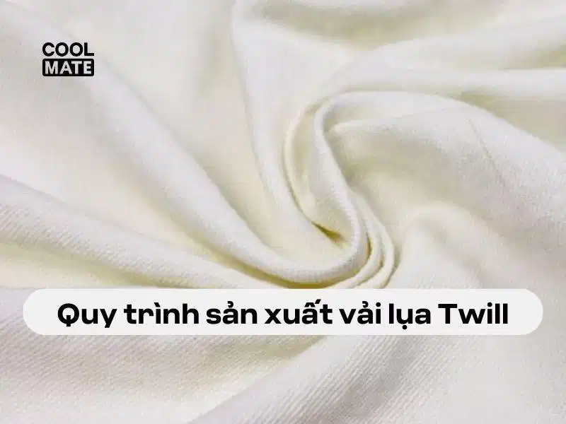 Quy trình chuẩn bị sợi và dệt thoi tạo nên các lớp gân chéo twill