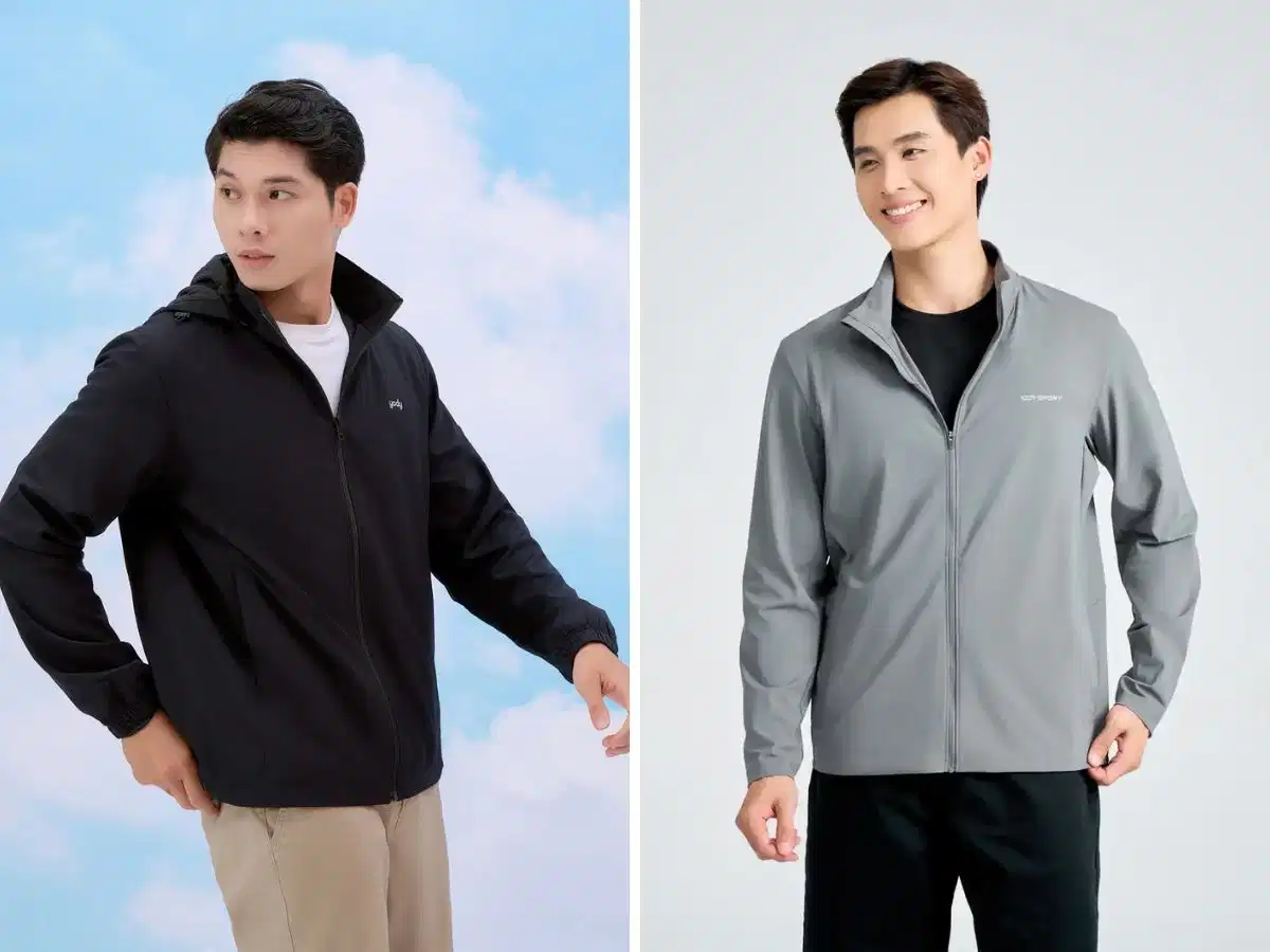 Áo khoác gió nam của YODY màu sắc trẻ trung