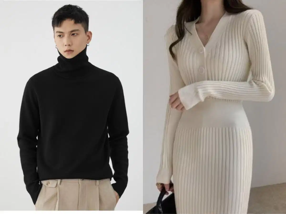 Phối trang phục chất liệu len dệt kim trong mùa lạnh Phối trang phục chất liệu len dệt kim trong mùa lạnh