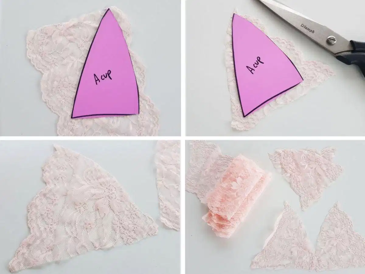 Sắp xếp và cắt vải đúng cách Cách đặt rập và cắt vải may bralette