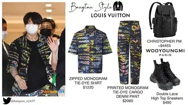 Set đồ Louis Vuitton của BTS Set đồ thời trang Louis Vuitton được các thành viên BTS diện
