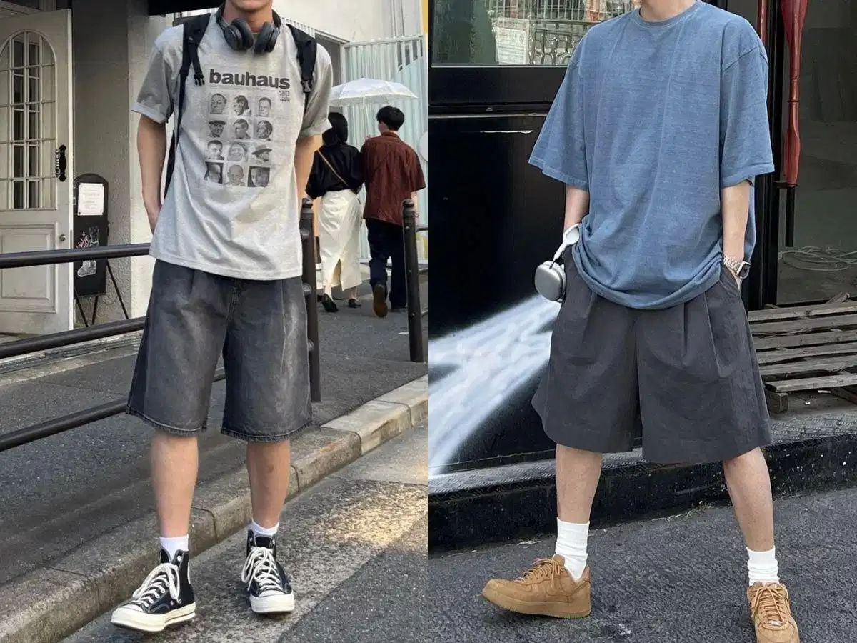 Set đồ này mang lại cảm giác năng động và thoải mái tối đa Outfit quần short xám dạo phố thoải mái cho nam