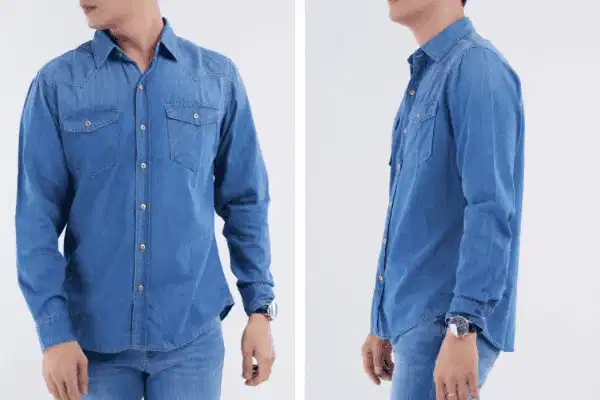 Áo sơ mi jean Messi Jean Sơ mi denim nam Messi Jean khỏe khoắn