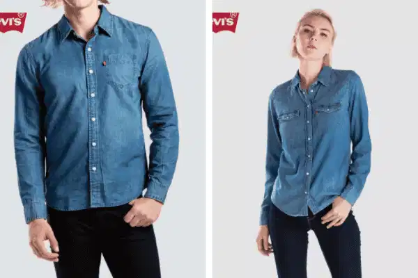 Sơ mi denim Levi's chính hãng Áo sơ mi denim kinh điển thương hiệu Levi's