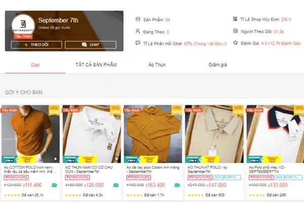 Áo polo basic trơn màu từ September 7th