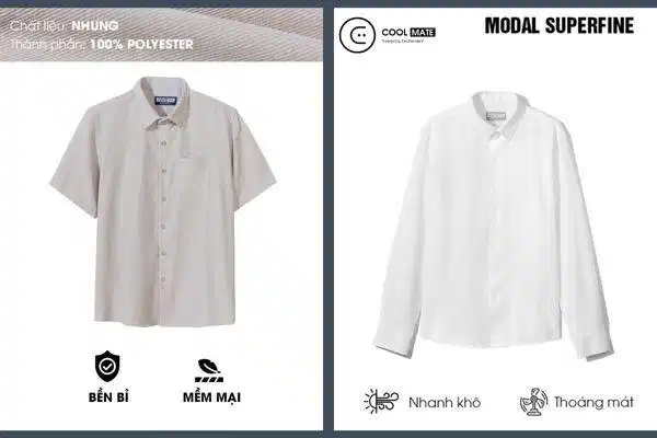 Thiết kế sơ mi nam trơn đơn giản tại YaMe Shop