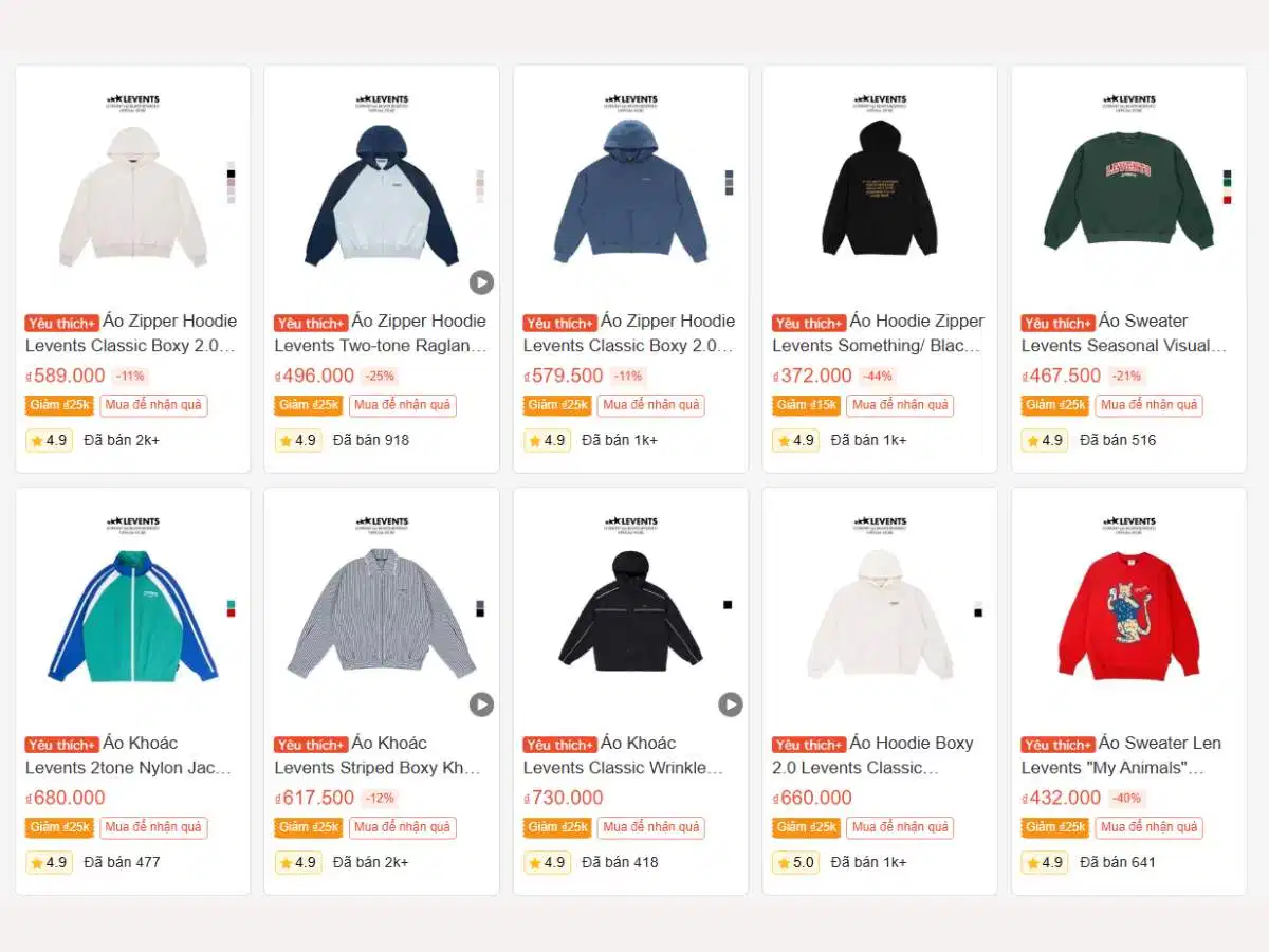 Shop áo sweater Levents Shop áo sweater Levents