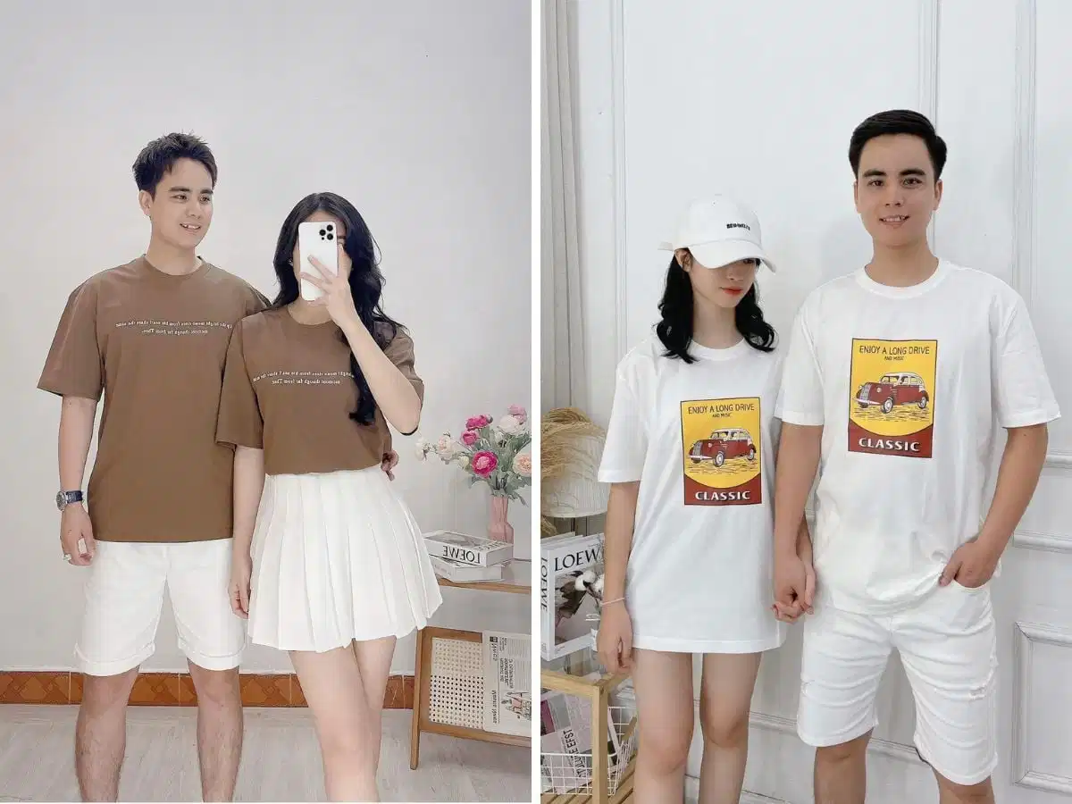 Shop Áo Đôi Hà Nội chuyên trang phục đôi đa dạng kiểu dáng