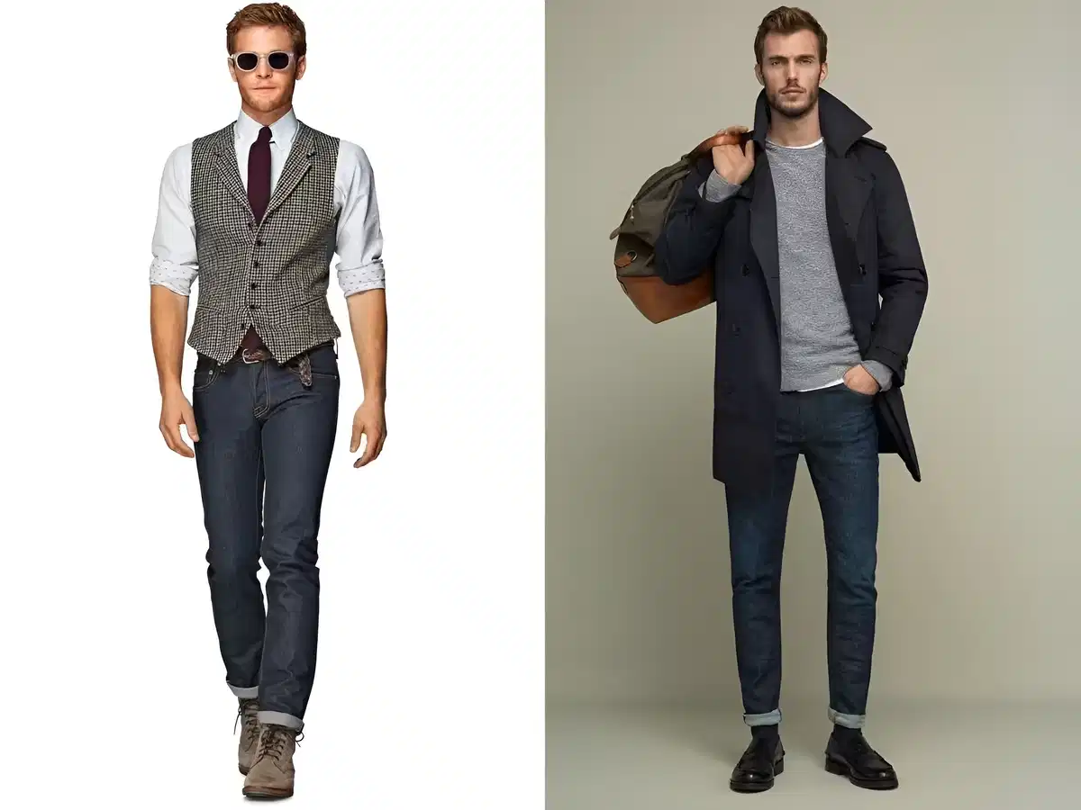 Quần skinny jeans phối cùng áo vest theo phong cách trẻ trung