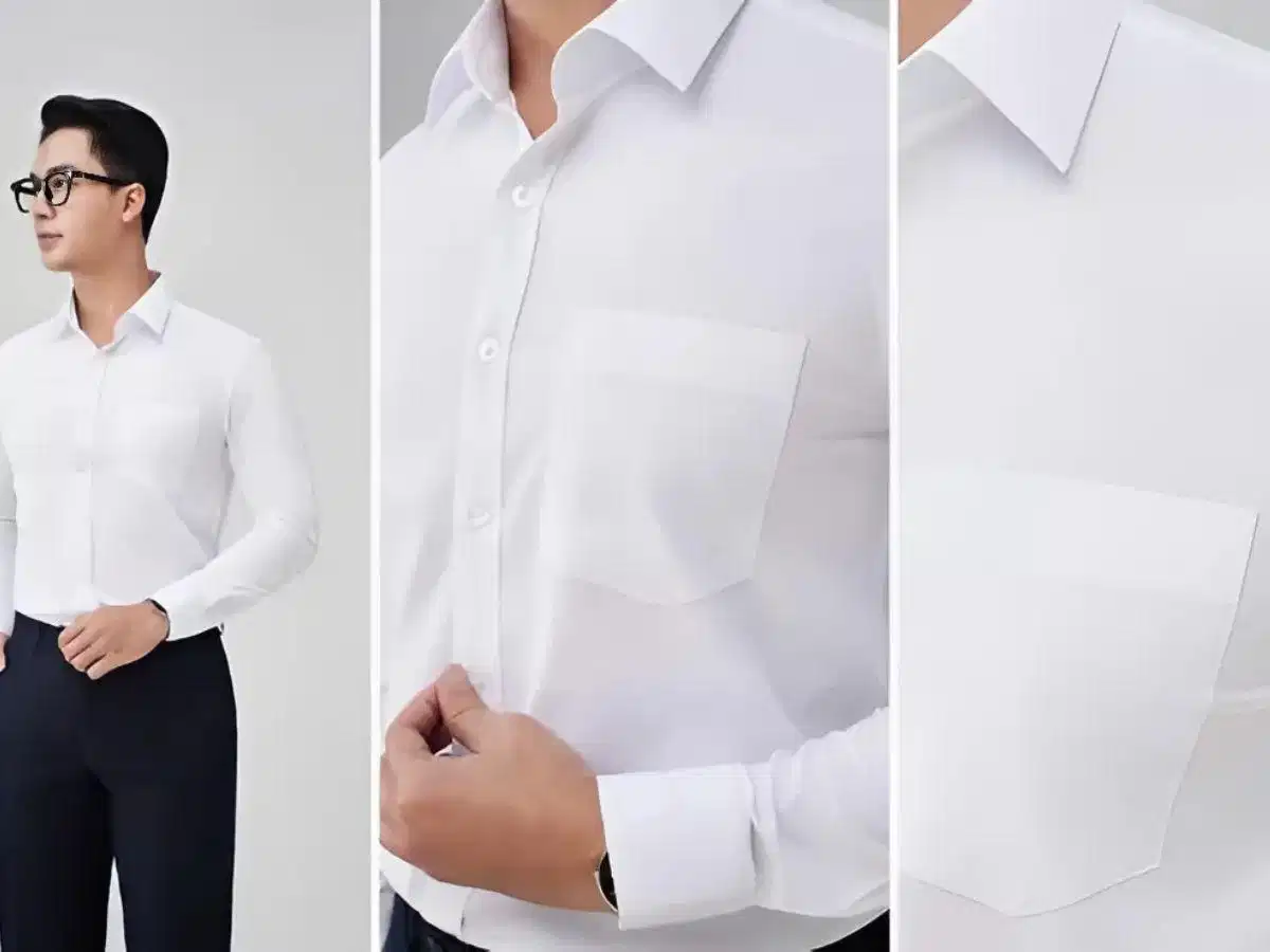 Áo sơ mi trắng kết hợp với nhiều màu sắc và chất liệu khác nhau Áo sơ mi trắng kết hợp với nhiều màu sắc và chất liệu khác nhau