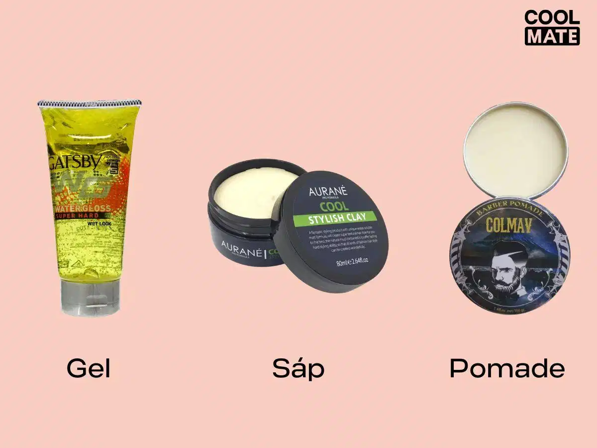 So sánh gel, wax và pomade
