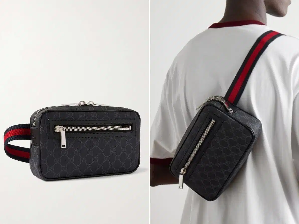 Gucci Soft GG Supreme Belt Bag Túi đeo Gucci Soft GG Supreme Belt Bag tông đen sang trọng
