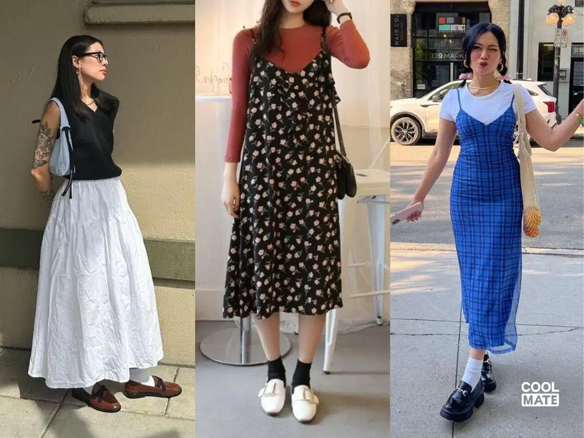 Phối giày lười nữ với váy maxi phong cách boho Phối giày lười nữ với váy maxi phong cách boho