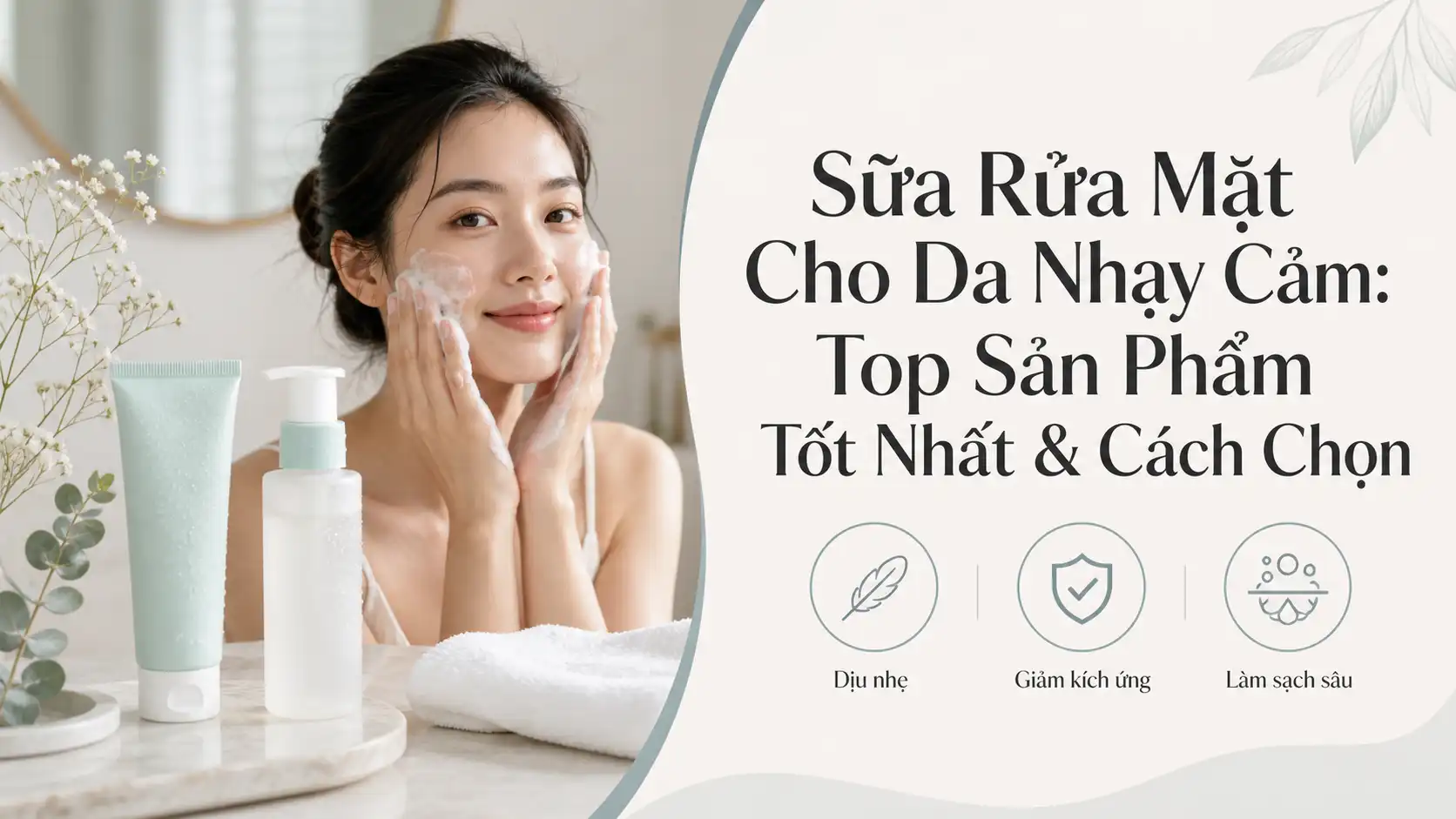 Sữa Rửa Mặt Cho Da Nhạy Cảm: Top Sản Phẩm & Cách Chọn
