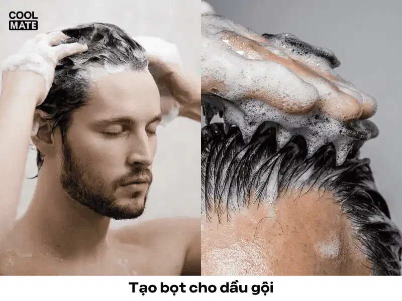 Tạo bọt dầu gội kỹ trong lòng bàn tay trước khi bôi lên đầu