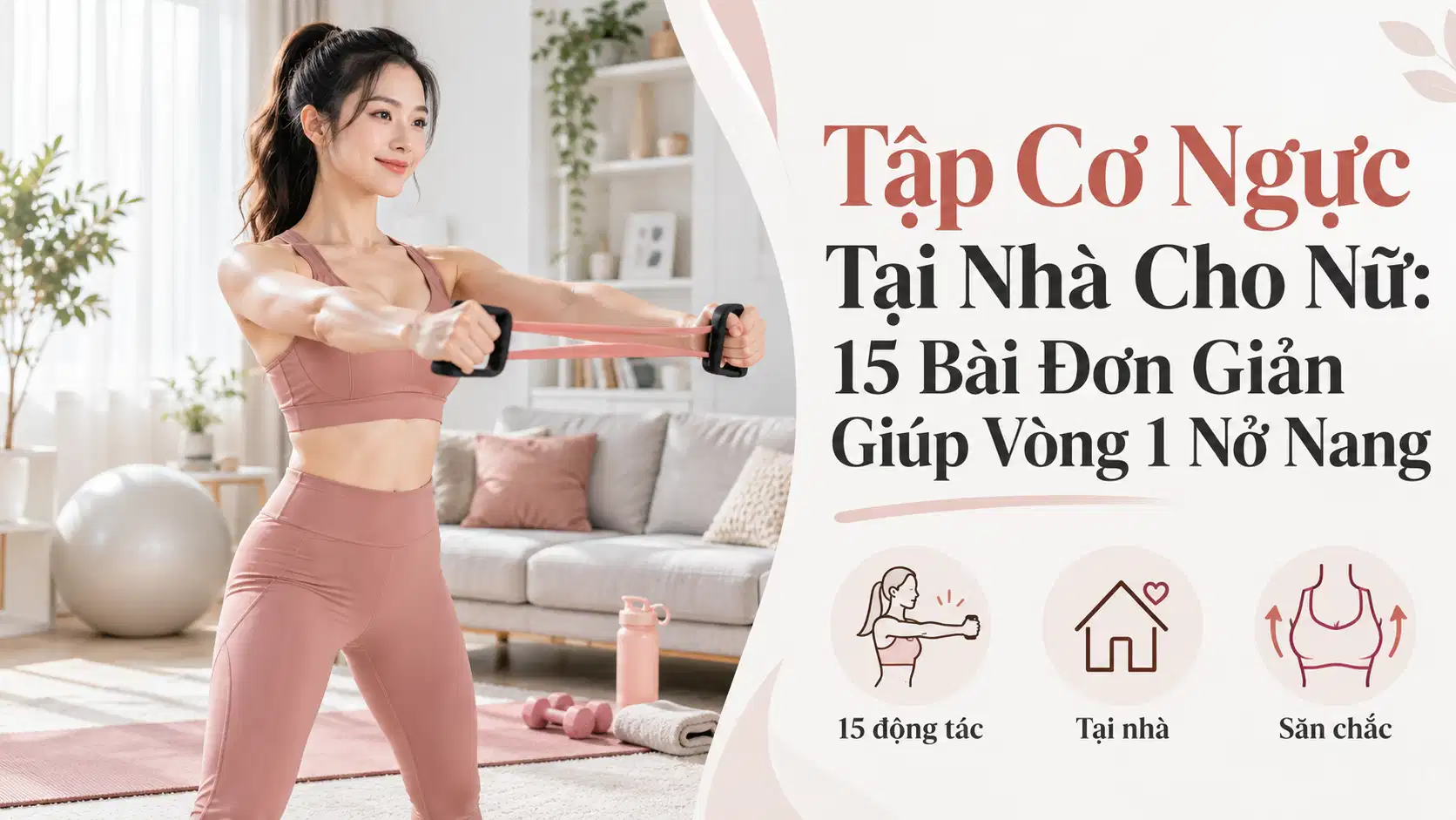 Tập Cơ Ngực Tại Nhà Cho Nữ: 15 Bài Đơn Giản Giúp Vòng 1 Nở Nang