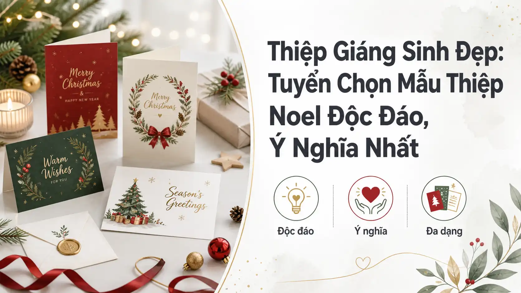Thiệp Giáng Sinh Đẹp & Ý Nghĩa - Mẫu Thiệp Noel Độc Đáo