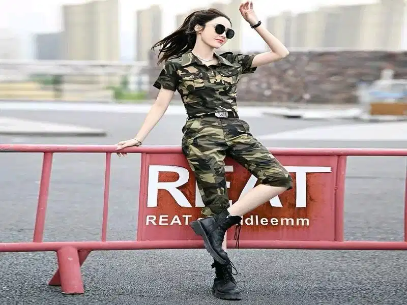 Thiết kế quần áo rằn ri Thiết kế chi tiết trên trang phục rằn ri